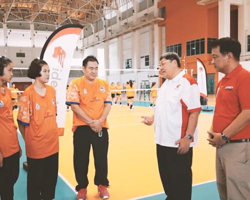 Supporting women’s volleyball, Khon Kaen University & Korat